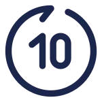 Rewind 10 Seconds Forward SVG Icon